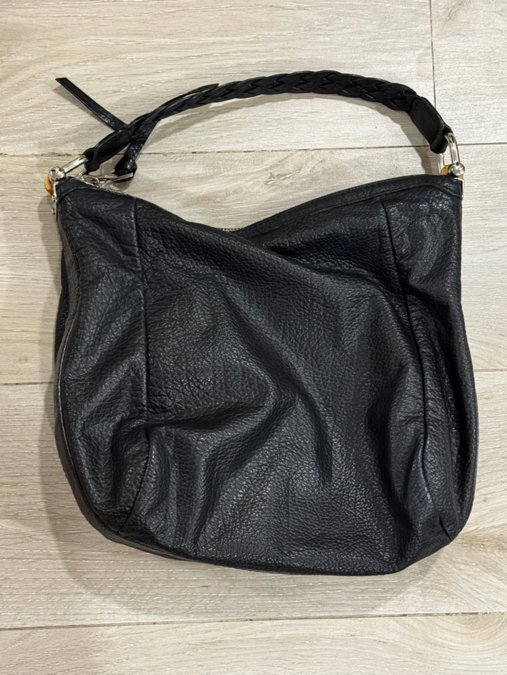 👜 Gucci Bamboo Bar Hobo Bag Black Leather Authentic - Picture 7 of 16